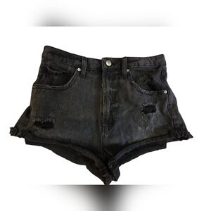 Wild Fable - Size 8 - Ripped Jean Shorts - Black - Highest Rise Shorts